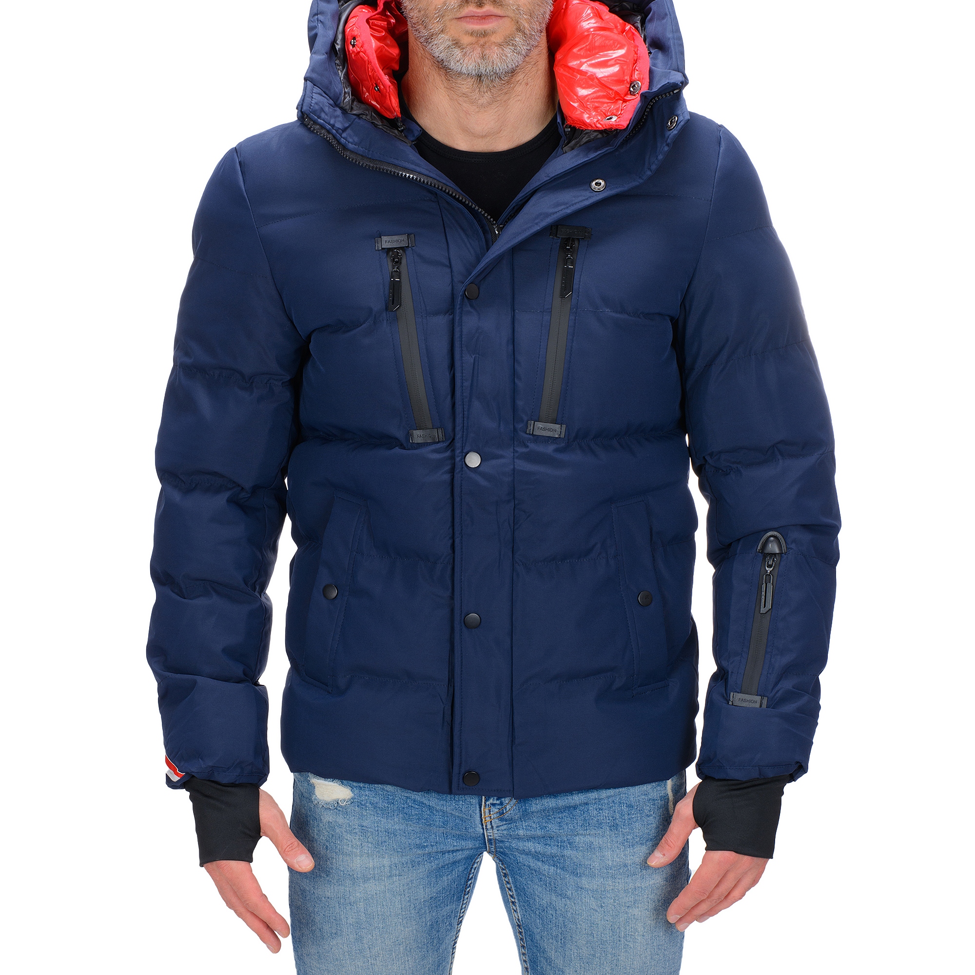 M771-215 vel. XXL Pánská Zimní Prošívaná Bunda Brand