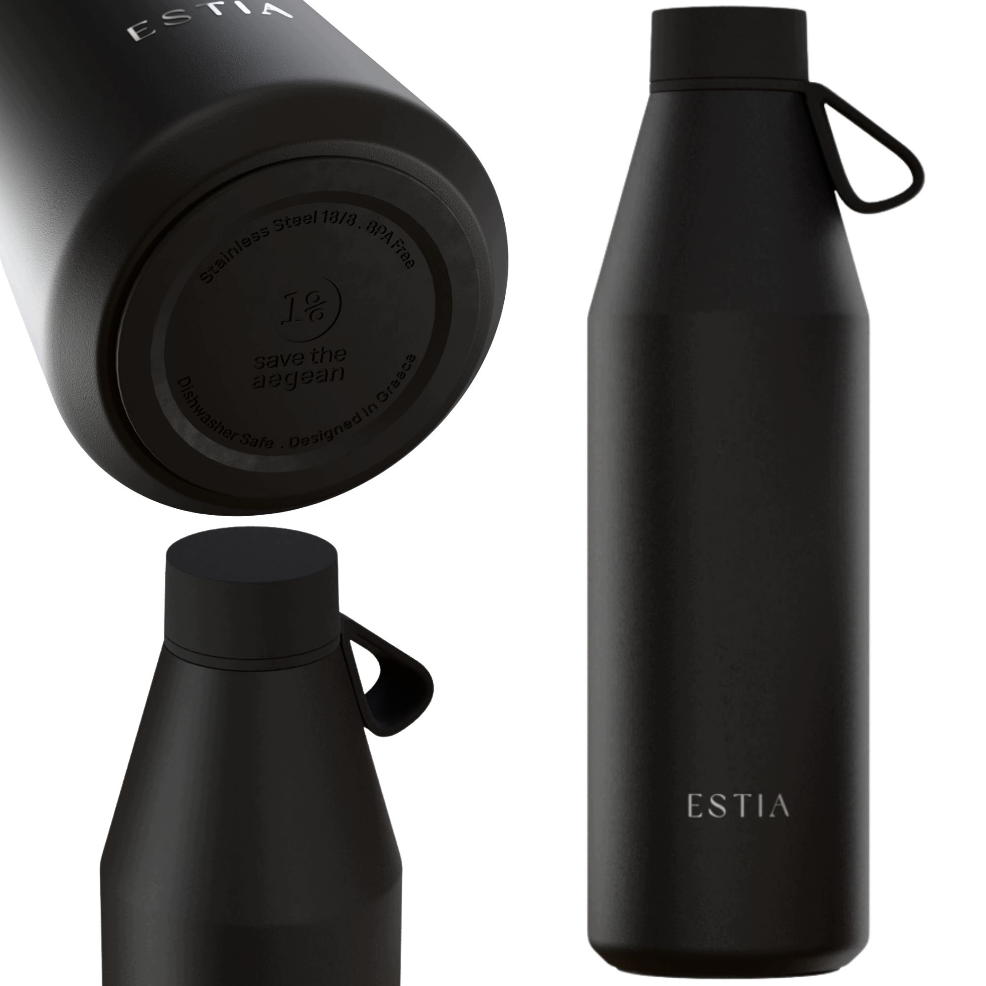 Termoláhev černá 800 ml na vodu čaj Láhev Na Pití 100% vzduchotěsná Termoska