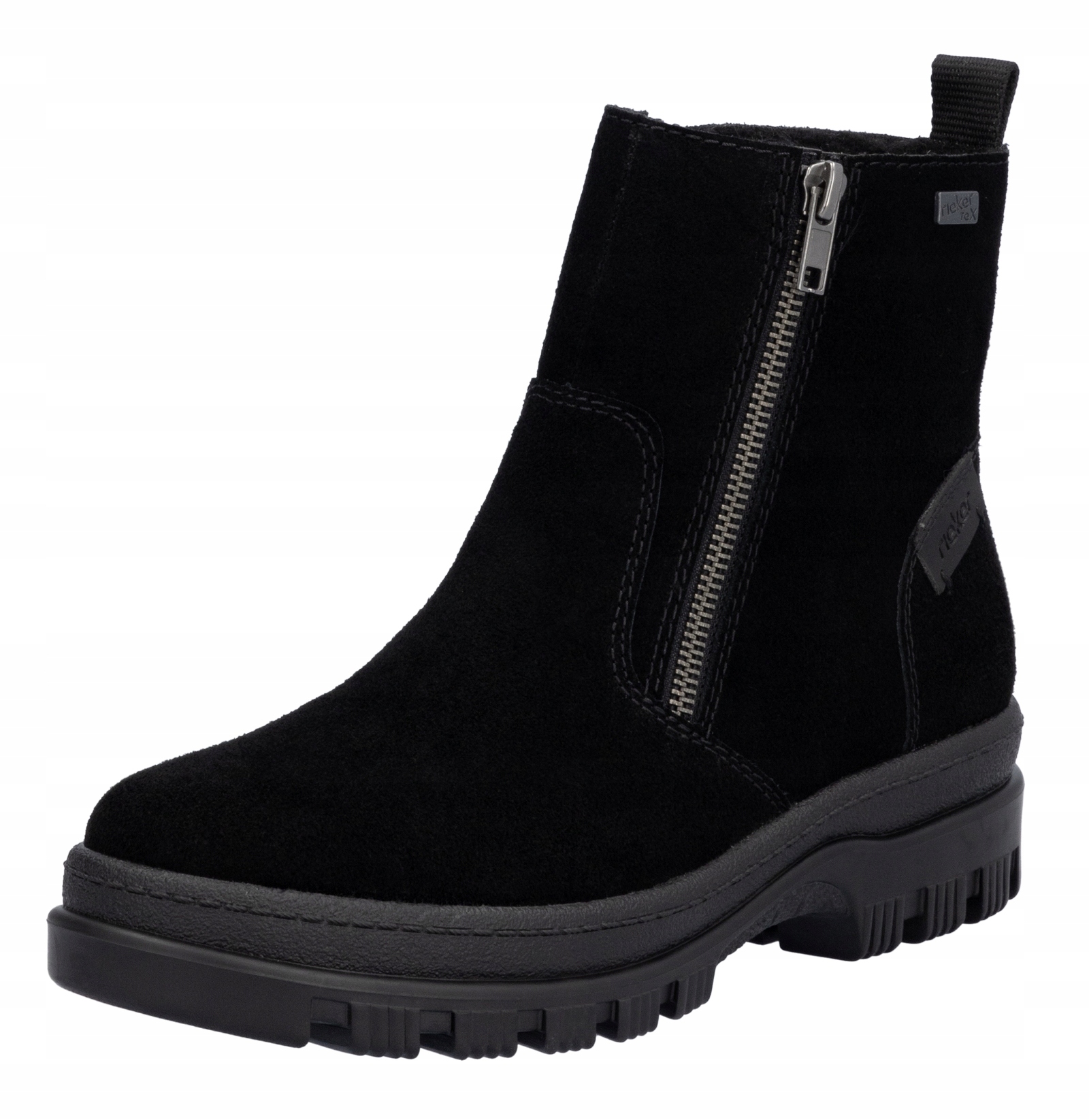 Rieker X8251-00 vel.36 černé kožené kotníkové boty na boty Grip Tex