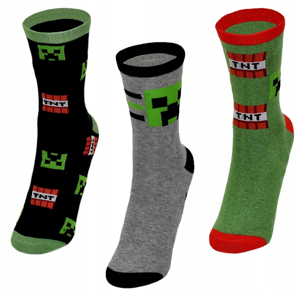 

skarpetki skarpety Minecraft chłopięce 3-pak 35/38