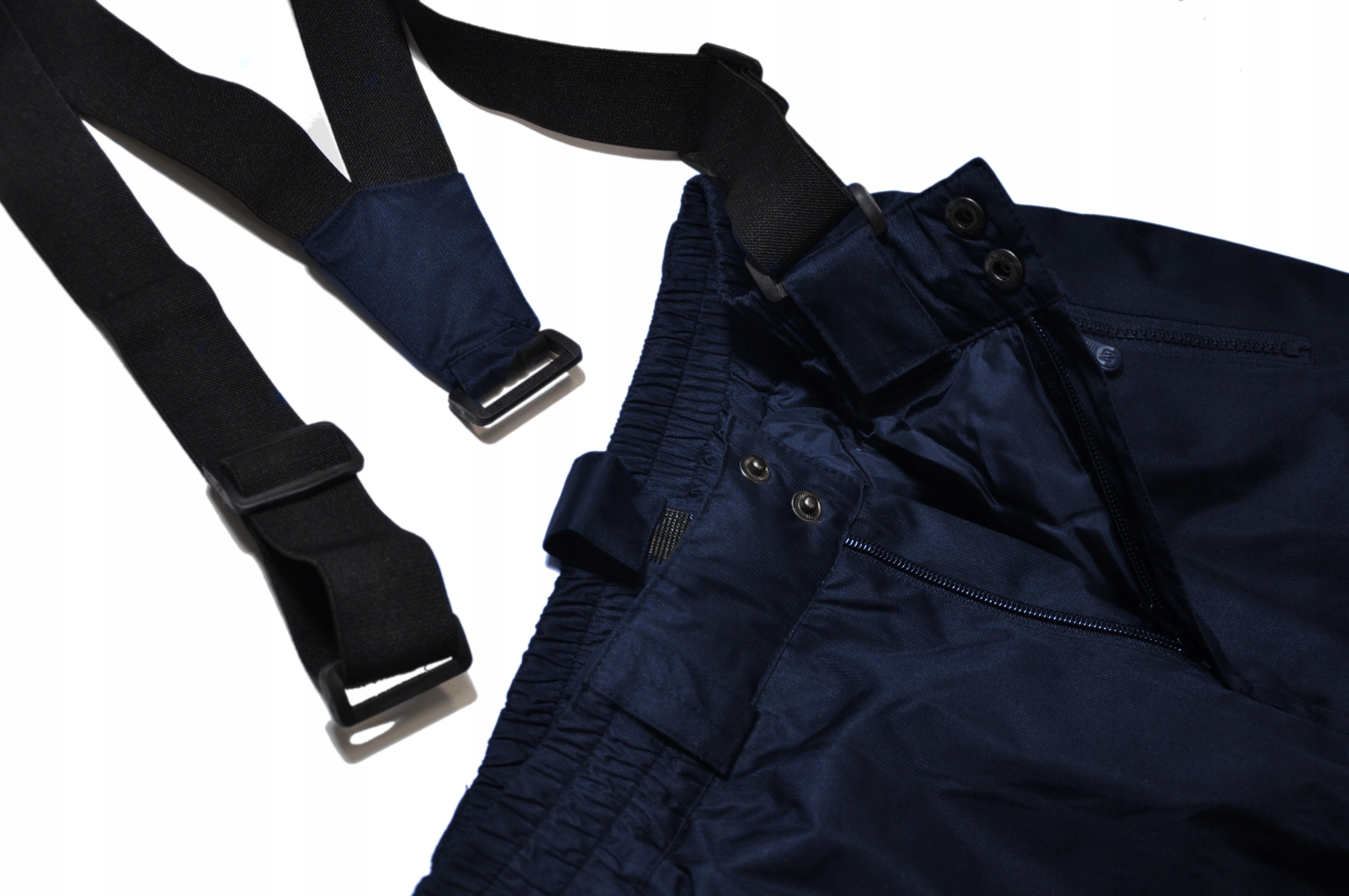 G-TEX Spodnie ZIMOWE na odpinane szelki granat Narciarskie ocieplane r 158 Rozmiar (new) 158