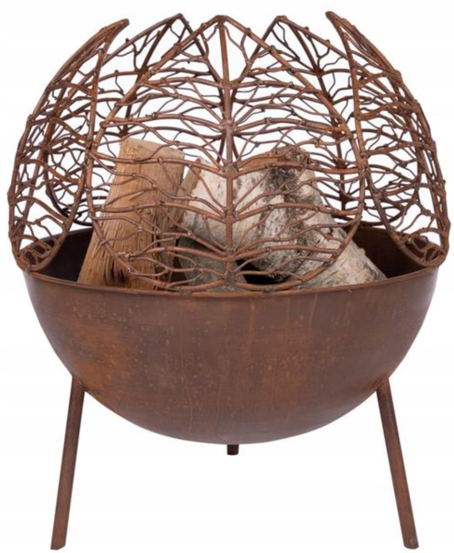Záhradné Ohnisko Redfire Narfi Oceľ V Hrdzavej Farbe S Listovými Ozdobami