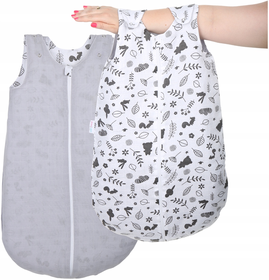 ŚPIWOREK MUŚLINOWY DO SPANIA NIEMOWLĘCY BAWEŁNA 100% BABYMAM