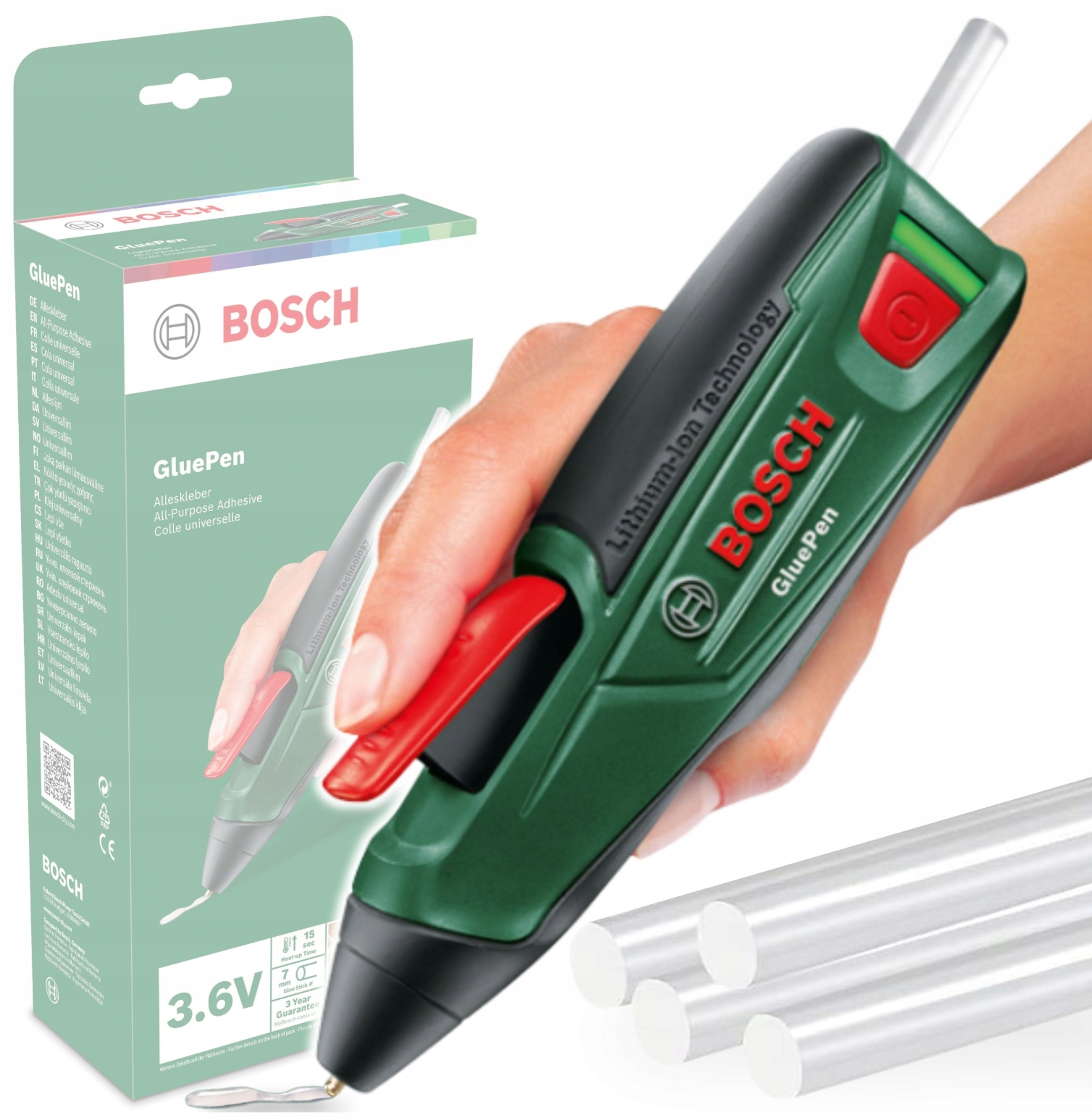 Akumulátorová Lepicí Pistole Bosch Gluepen náplně