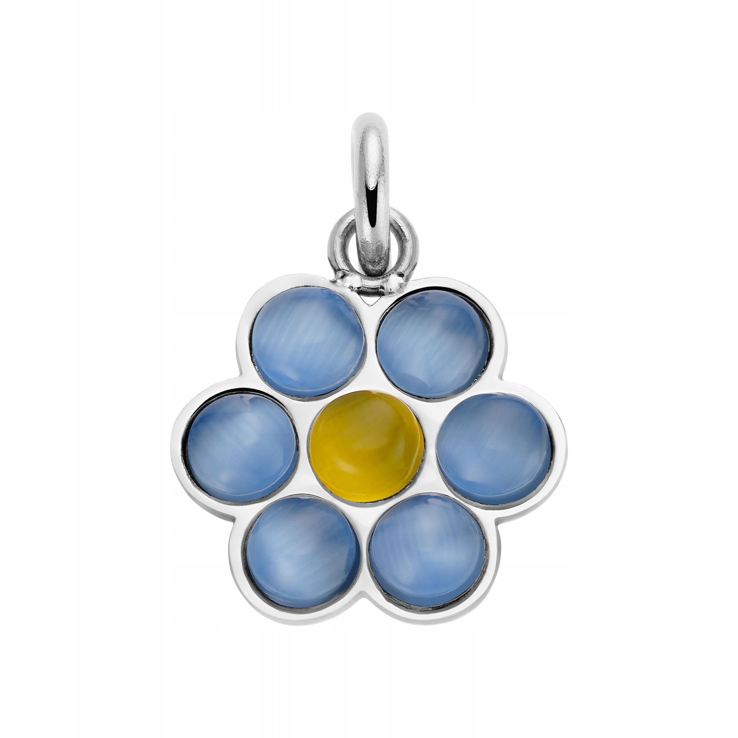 Přívěsek ve tvaru dámské květiny pro děti, stříbrný Ocel