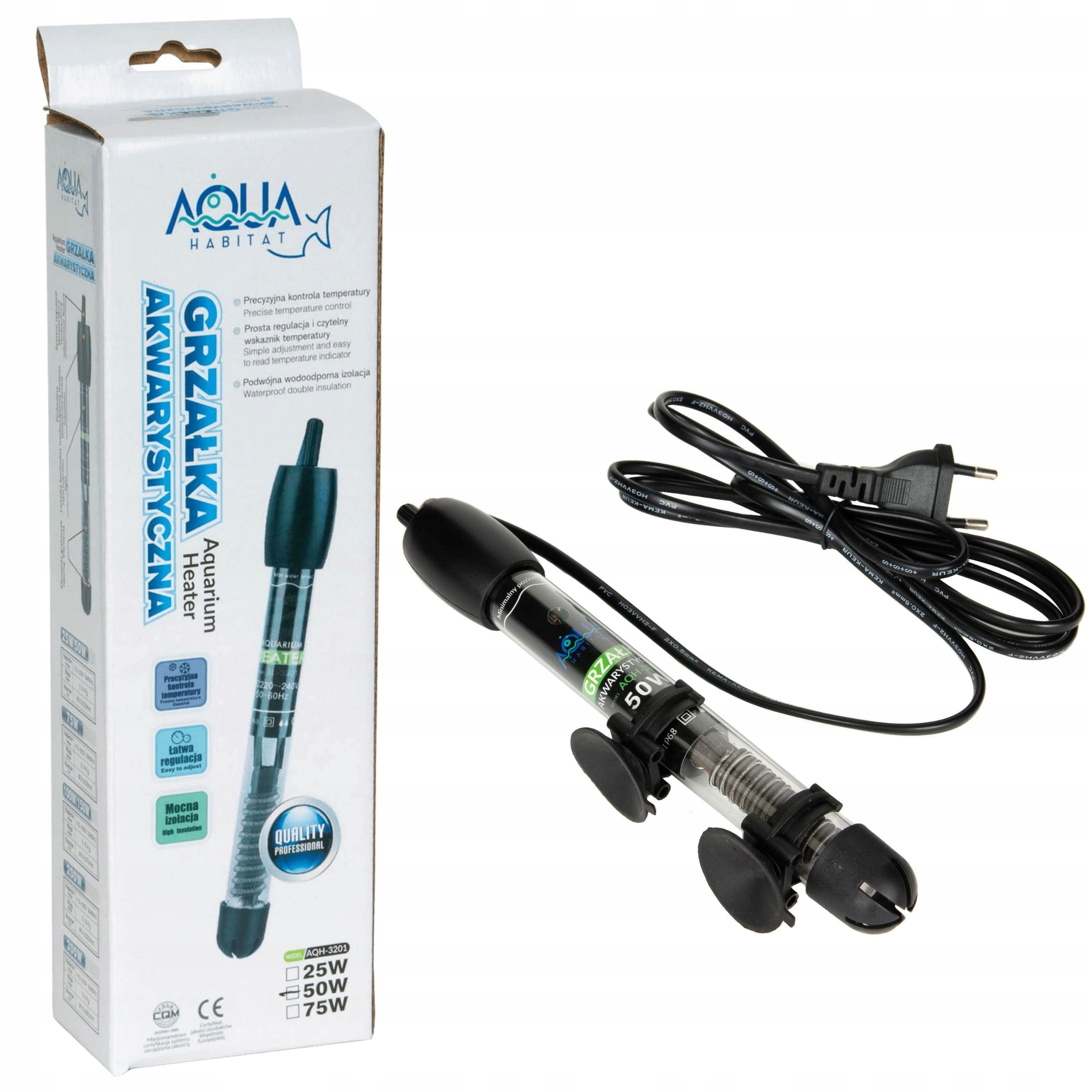 

Grzałka z Termostatem 50W Do Akwarium 20-60L