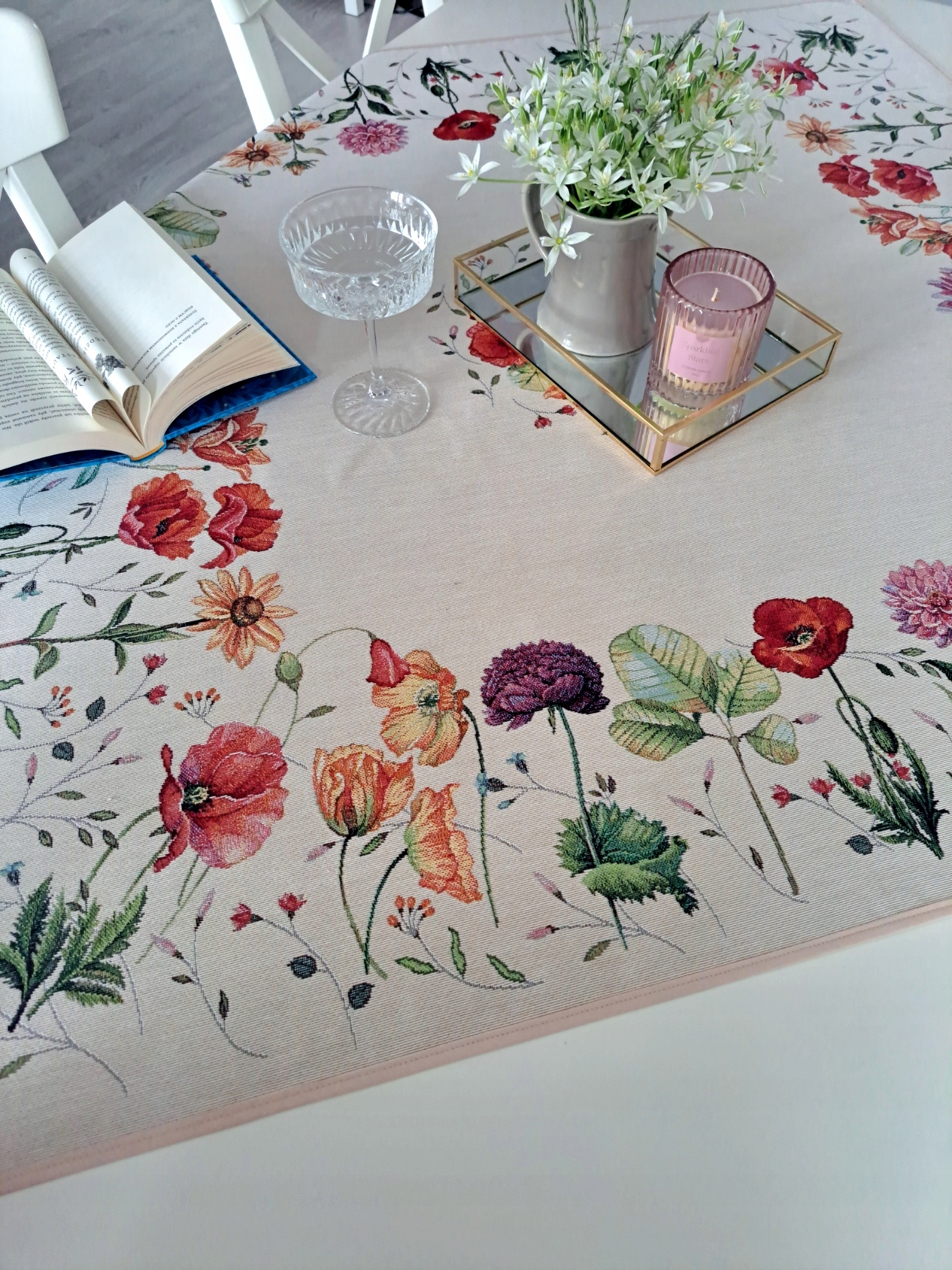 Ubrus 100x100 cm 1239NA Fiori Natural