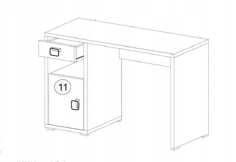 TOBI 08 Biurko młodzieżowe z szafką i szufladą Marka bez marki