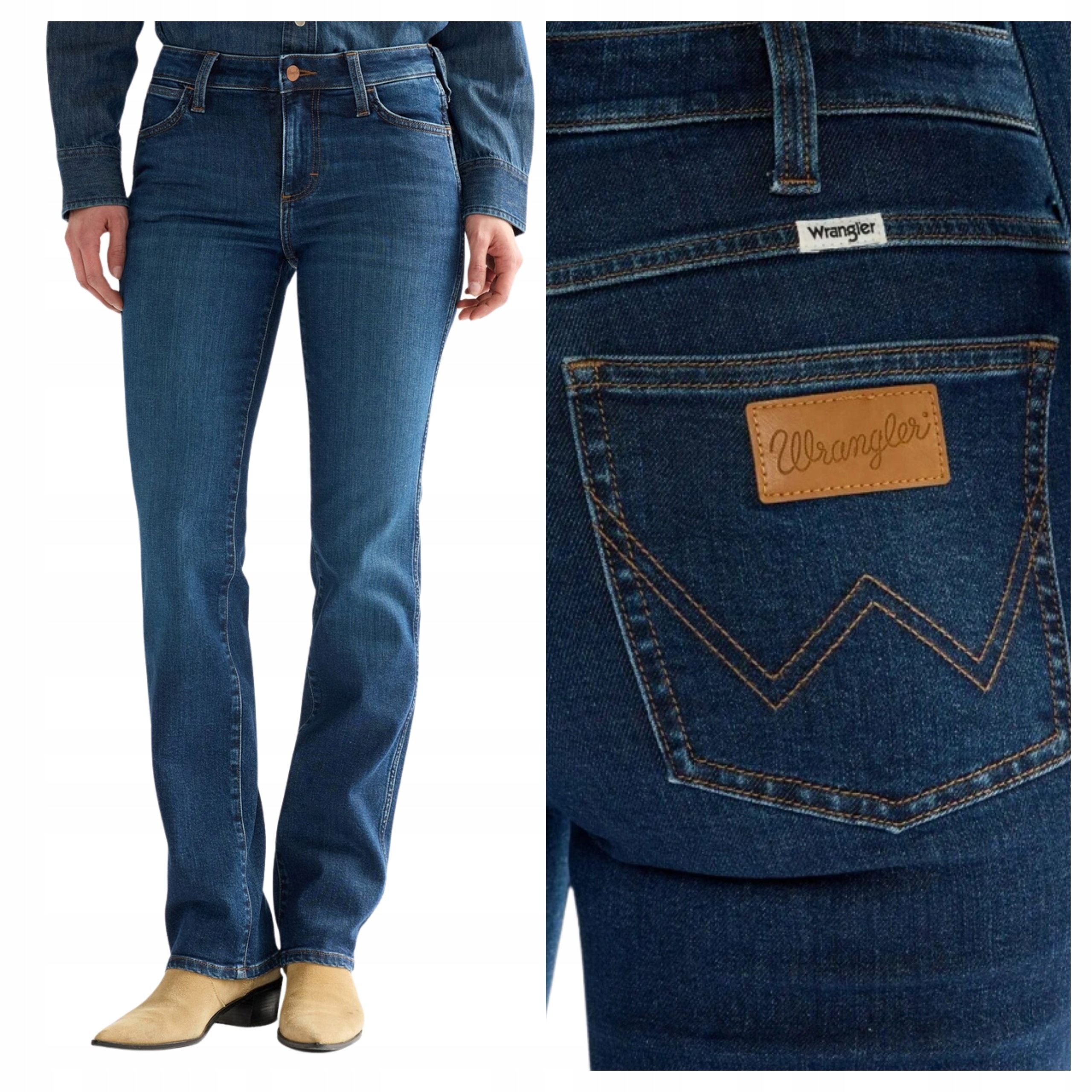 Dámské džíny Wrangler Straight Overcast s rovnými nohavicemi W29 L30