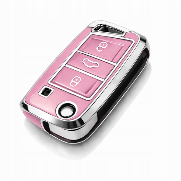 Etui Tpu Na Kluczyk Do Samochodu Pokrowiec Do Volkswagen Różowe