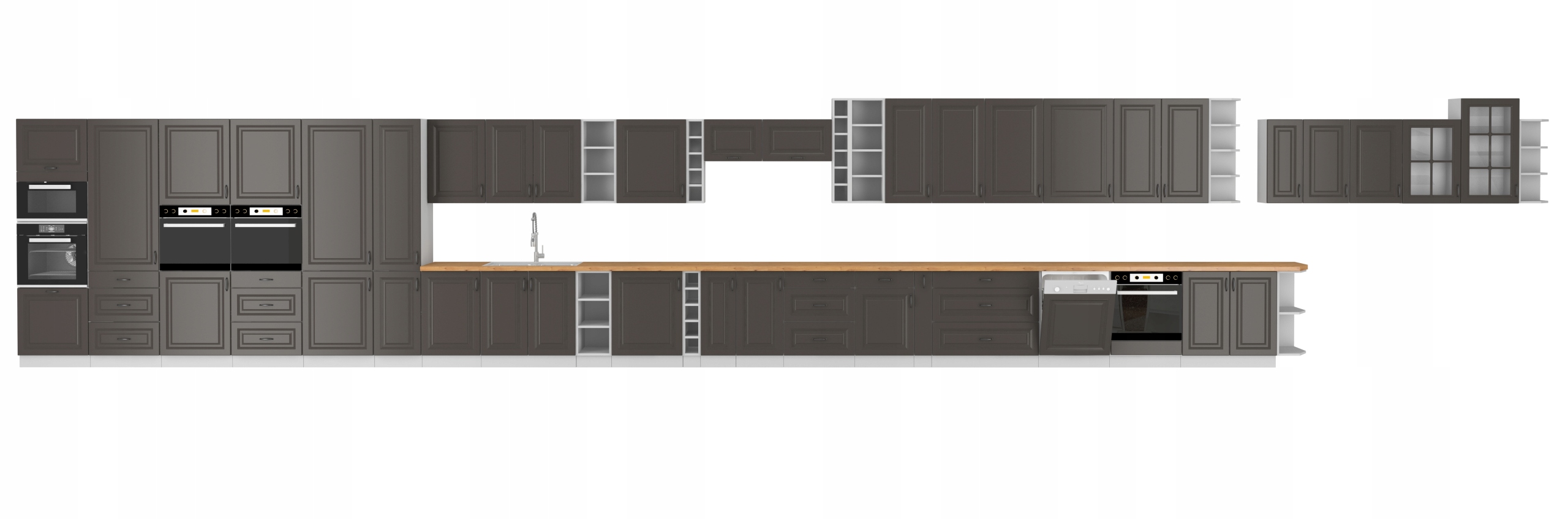 Szafka kuchenna dolna 60 cm frezowana biała SPRING Materiał płyta laminowana