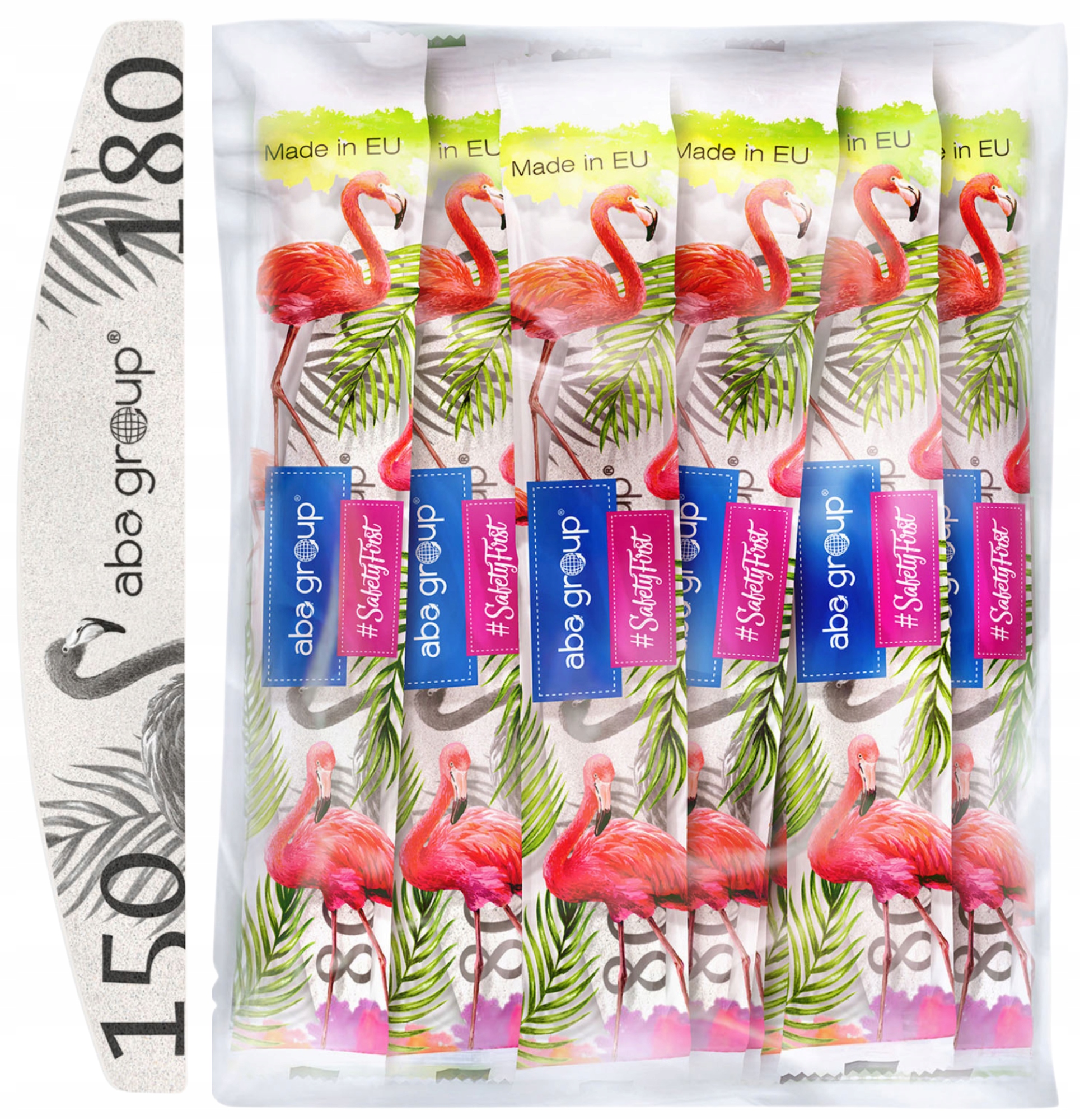 50 x pilník na nehty Bezpečný balíček Slim Půlměsíc Aba Group 150/180