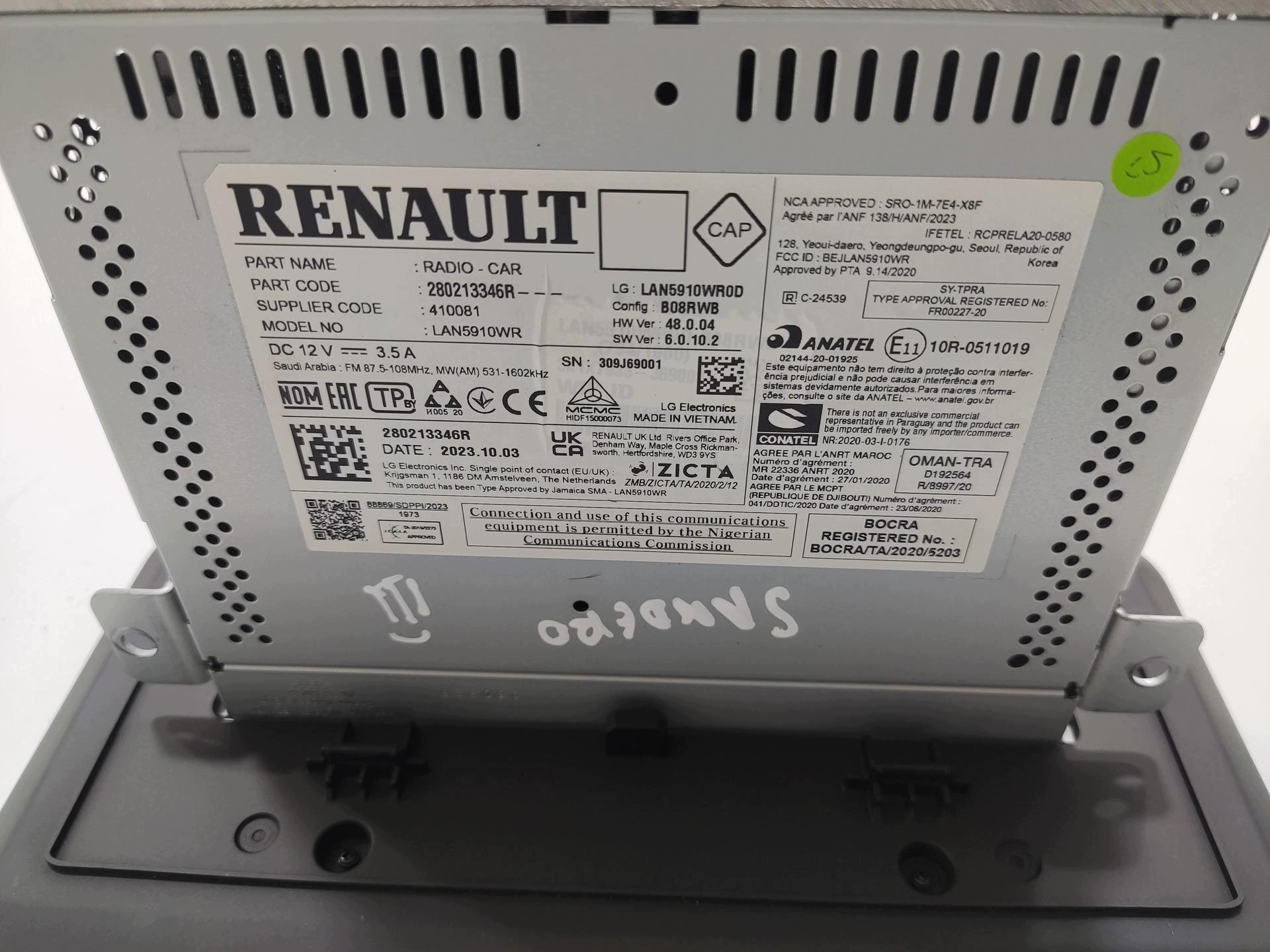 Display MONITOR DACIA SANDERO III 2021-2025 280213346R