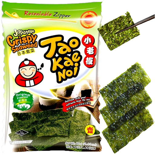 

Chrupiące Snacki z Wodorostów Smak Original 36g