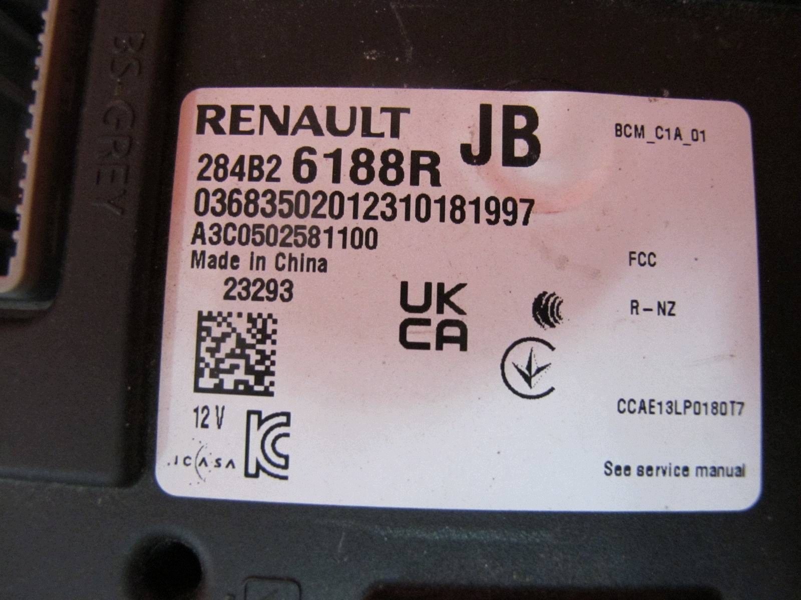 RENAULT CLIO 5 V B7 19- TRAFIC III 3 KANGOO module control unit BCM 284B26188R