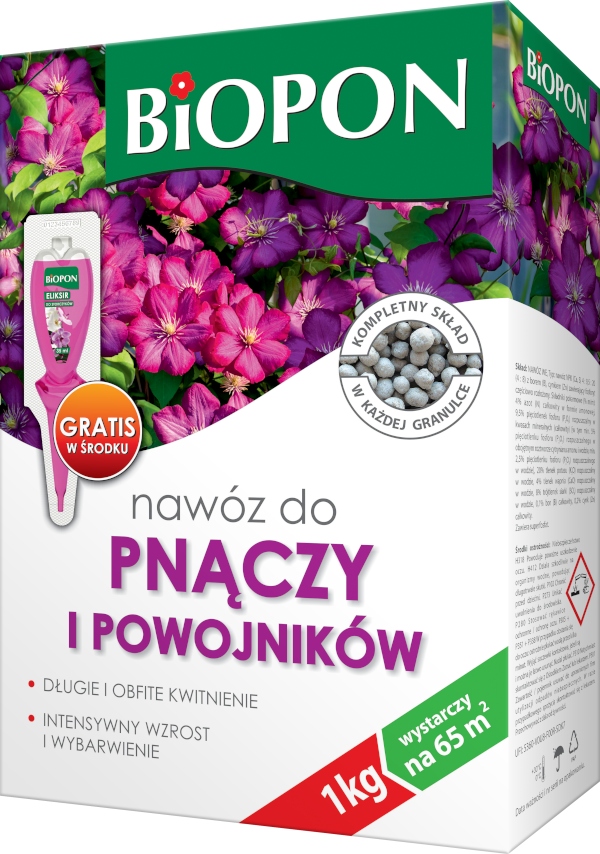 

Nawóz Do Pnączy I Powojników Biopon 1KG Na 65 M2