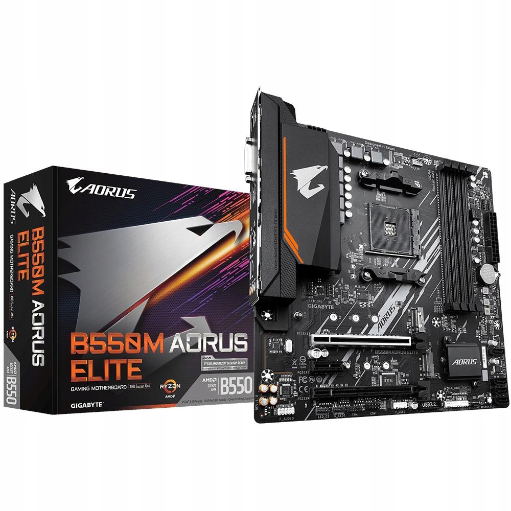 Płyta główna Gigabyte B550M Aorus Elite MicroATX do gier i pracy