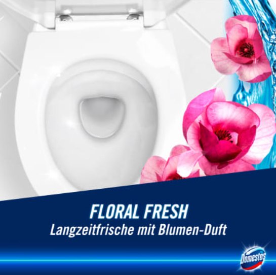 Domestos Kraft & Frische Floral Fresh Żel WC 750 ml — 5