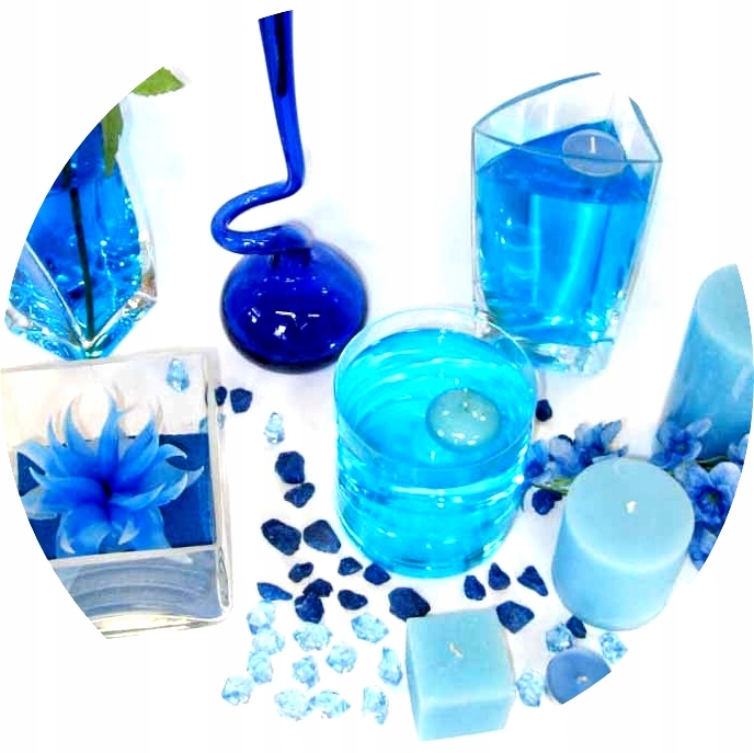 

Kolorowa Woda Las W Szkle Słoiku Niebieski Kolor