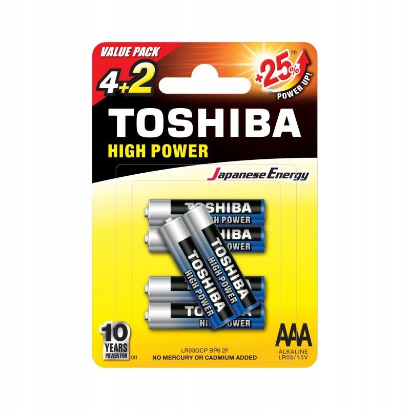 Bateria alkaliczna Toshiba AA (R6) 6 szt.