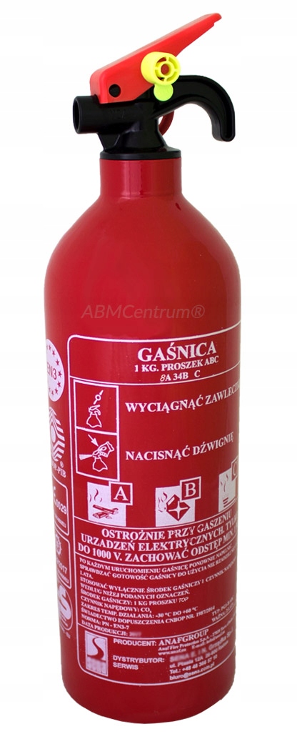 GAŚNICA 1kg rok 2024 TRÓJKĄT OSTRZEGAWCZY KAMIZELK EAN (GTIN) 5908236809051