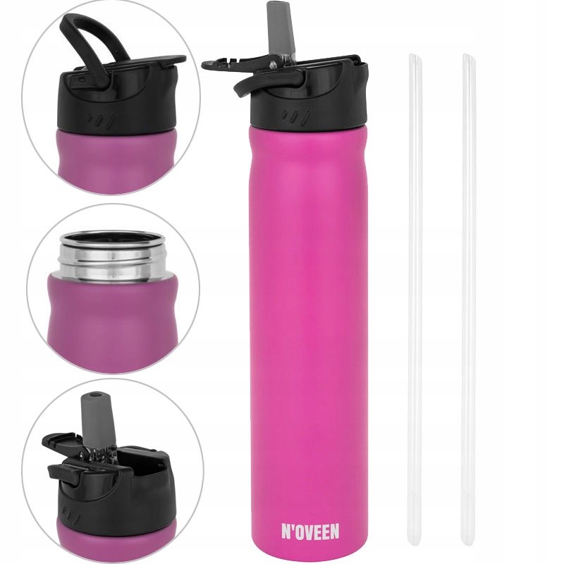

Butelka Sportowa Bidon Ze Słomką 730ml wodę stal