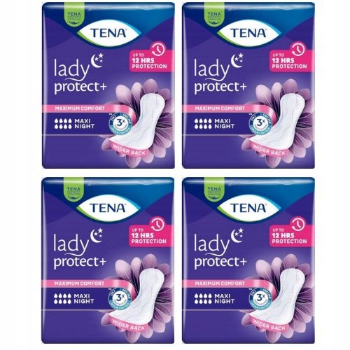 Tena Lady Protect+ Maxi Night wkładki urologiczne Zestaw 4x 12 sztuk