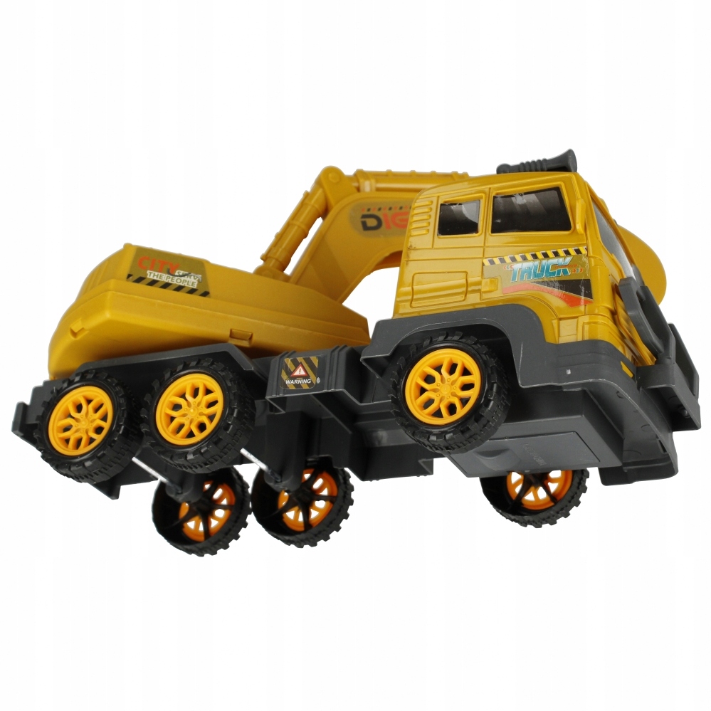 MASZYNY BUDOWLANE dla dzieci 3+ lat KOPARKA CIĘŻAROWA duża MEGA CREATIVE Materiał plastik