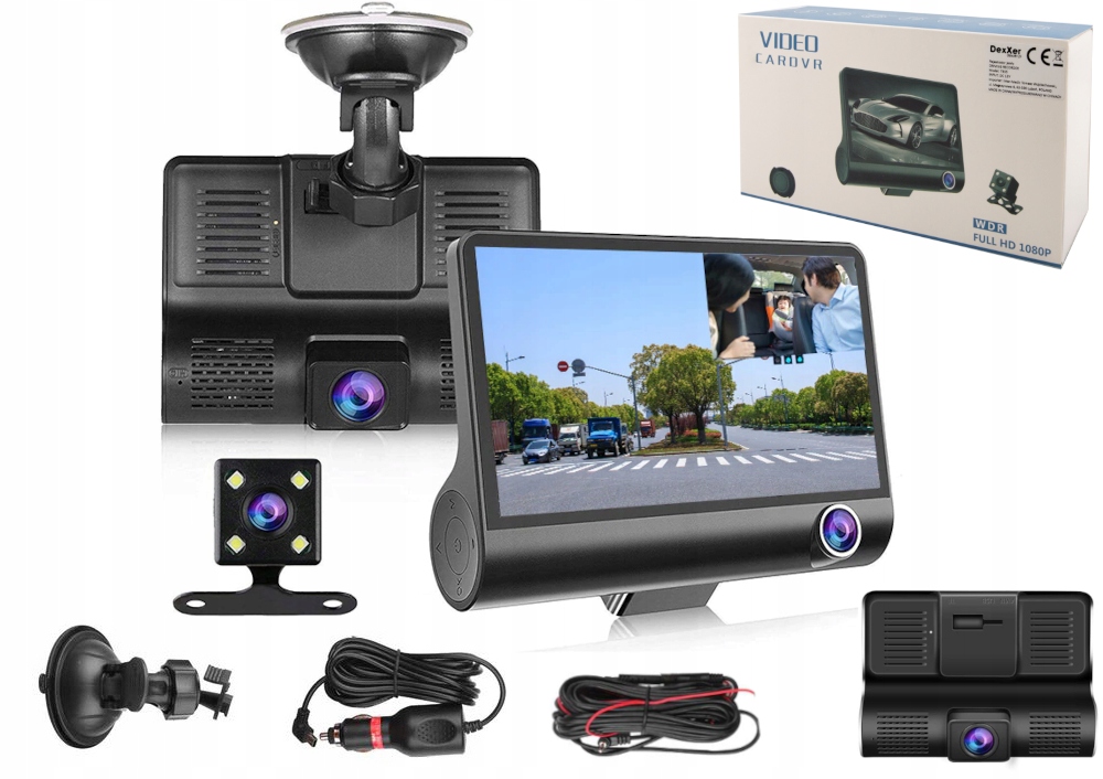 ВОЖДЕНИЕ РЕКОРДЕР КАМЕРА ЗАДНЕГО ВИДА FULL HD 3 КАМЕРЫ