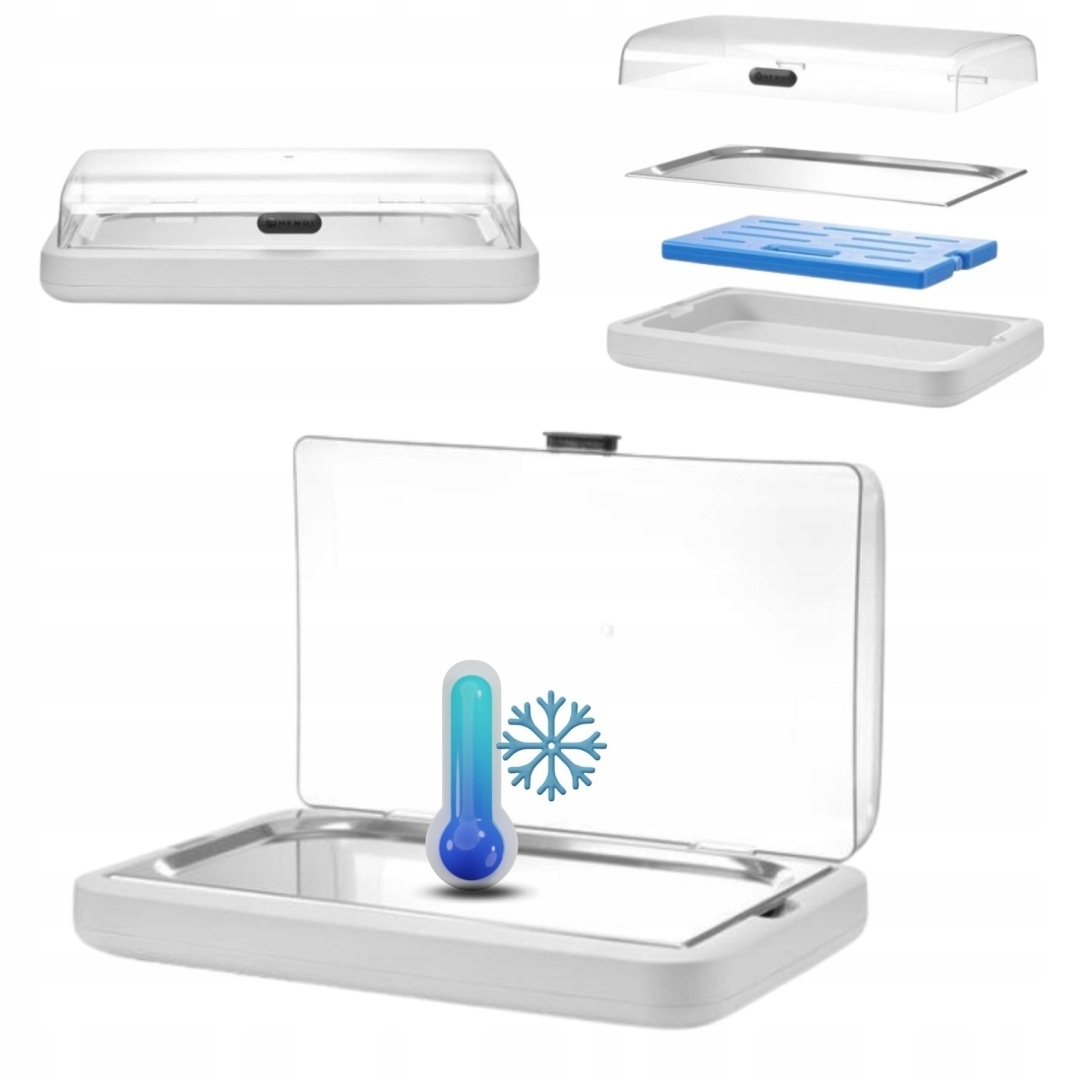 Gastronomická chladicí vitrína Hendi Uniq Gn 1/1 Bílá 593x389x147