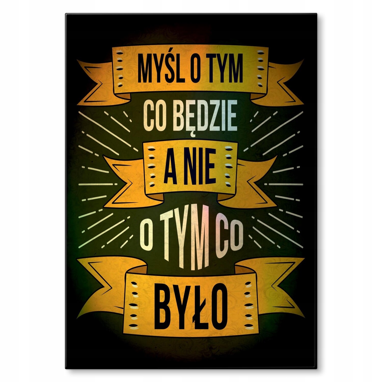 Kovový plakát Přemýšlej o tom, co bude Štítek Plech 30 x 42 cm Dárek