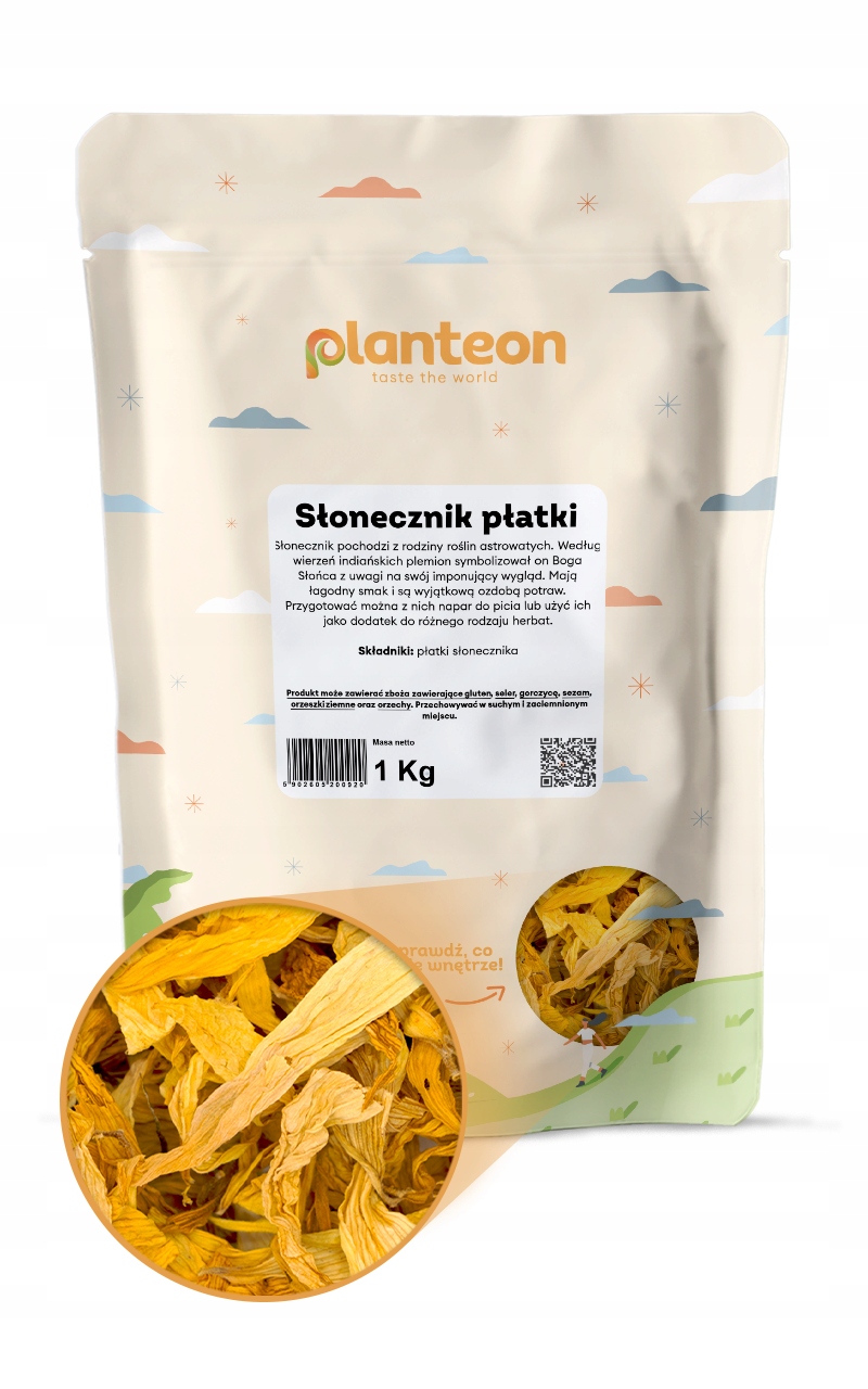 Levně Slunečnicové okvětní lístky 1kg jedlé květy na ozdobu do čaj nálevu