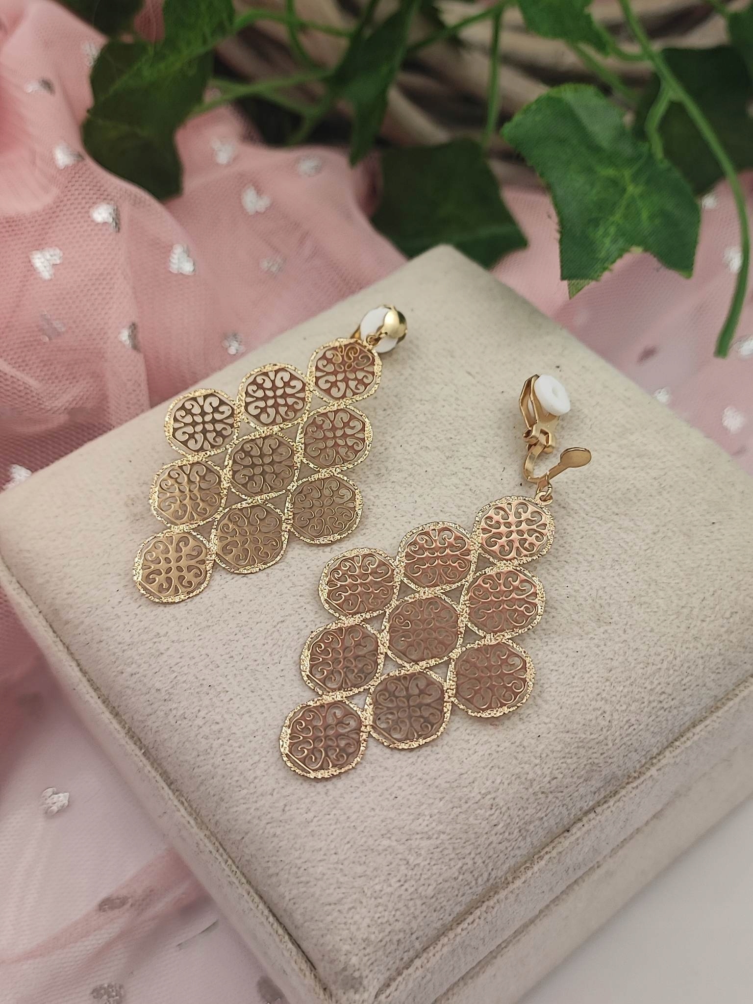 Klipsy wiszące złote nowość Francja 2024 c81 Marka Inna marka