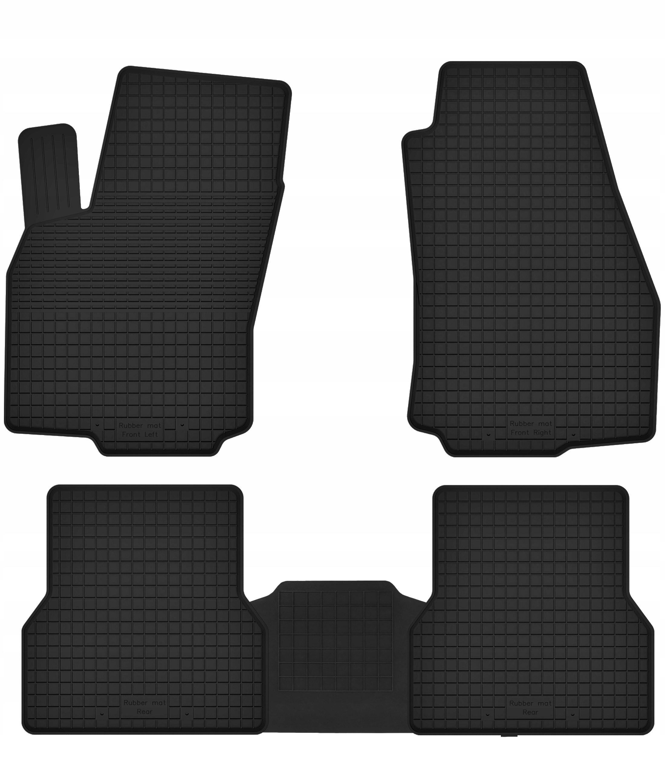 Dywaniki gumowe korytkowe z tunelem do Fiat Doblo II (2015 2022) Tunel