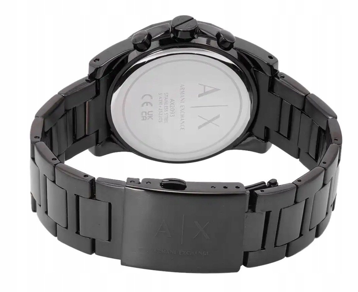 Náramek na hodinky Armani Exchange AX2093 ocelový, černý, originální