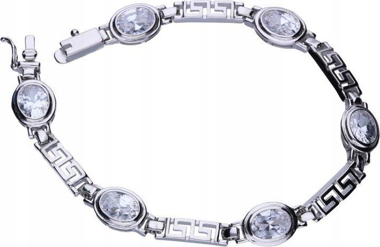 Stříbrný náramek 925 se vzorem zirkony 16,20 g pro ni, módní vzor