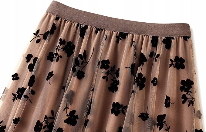 DŁUGA PLISOWANA SPÓDNICA DAMSKI Z SIATECZKI Rozmiar uniwersalny