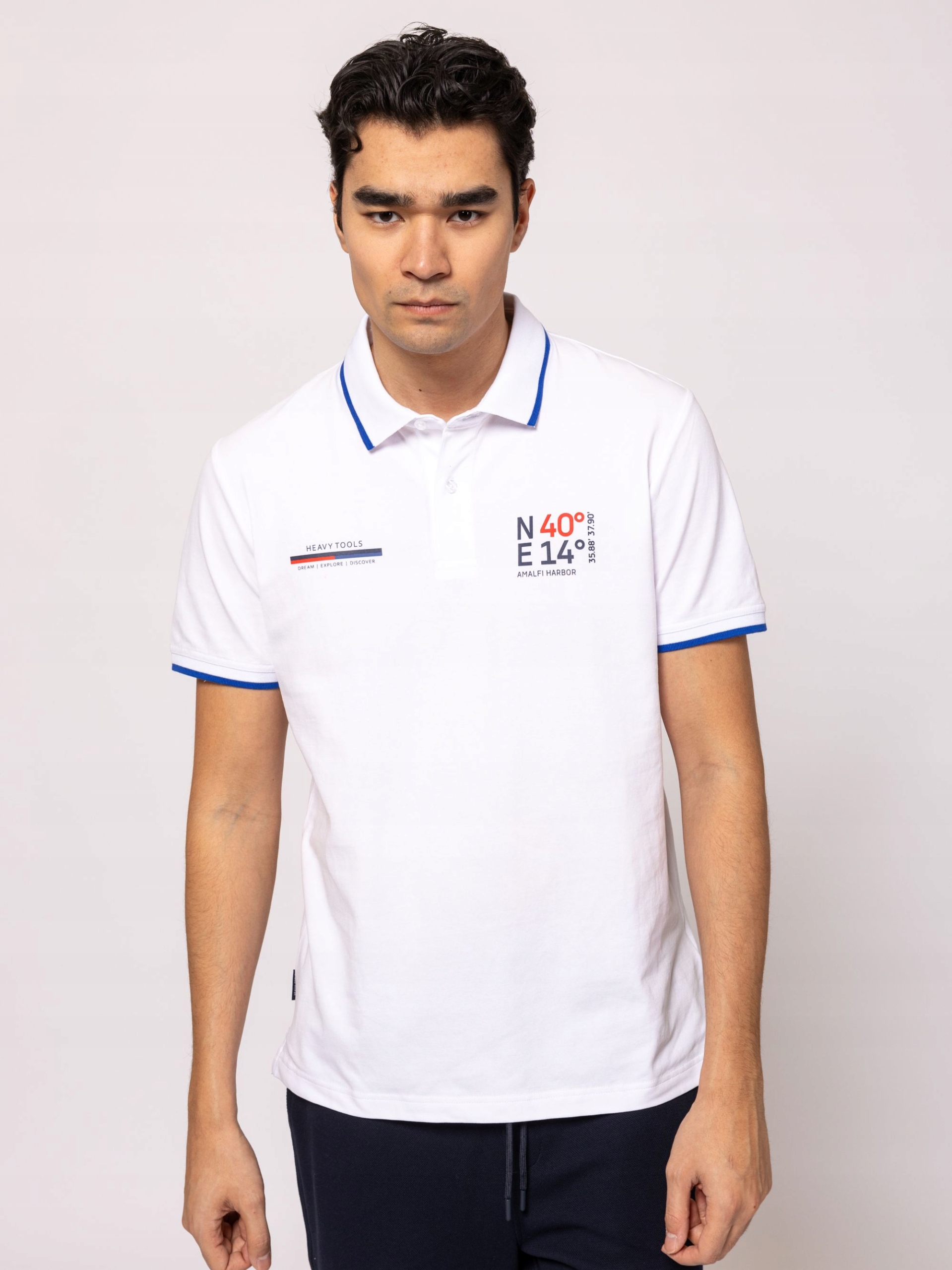 Heavy Tools Pánské Tričko Polokošile Tričko Dernet White Bílá M