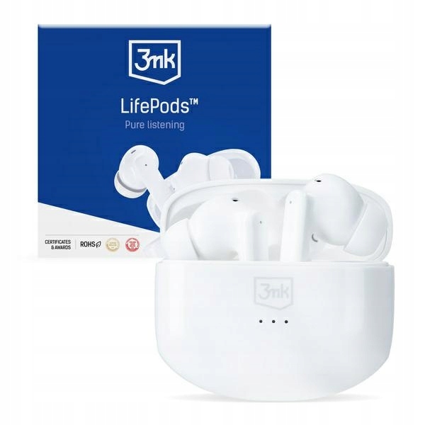Sluchátka Tws 3MK LifePods Bluetooth 5.3 Anc bílá
