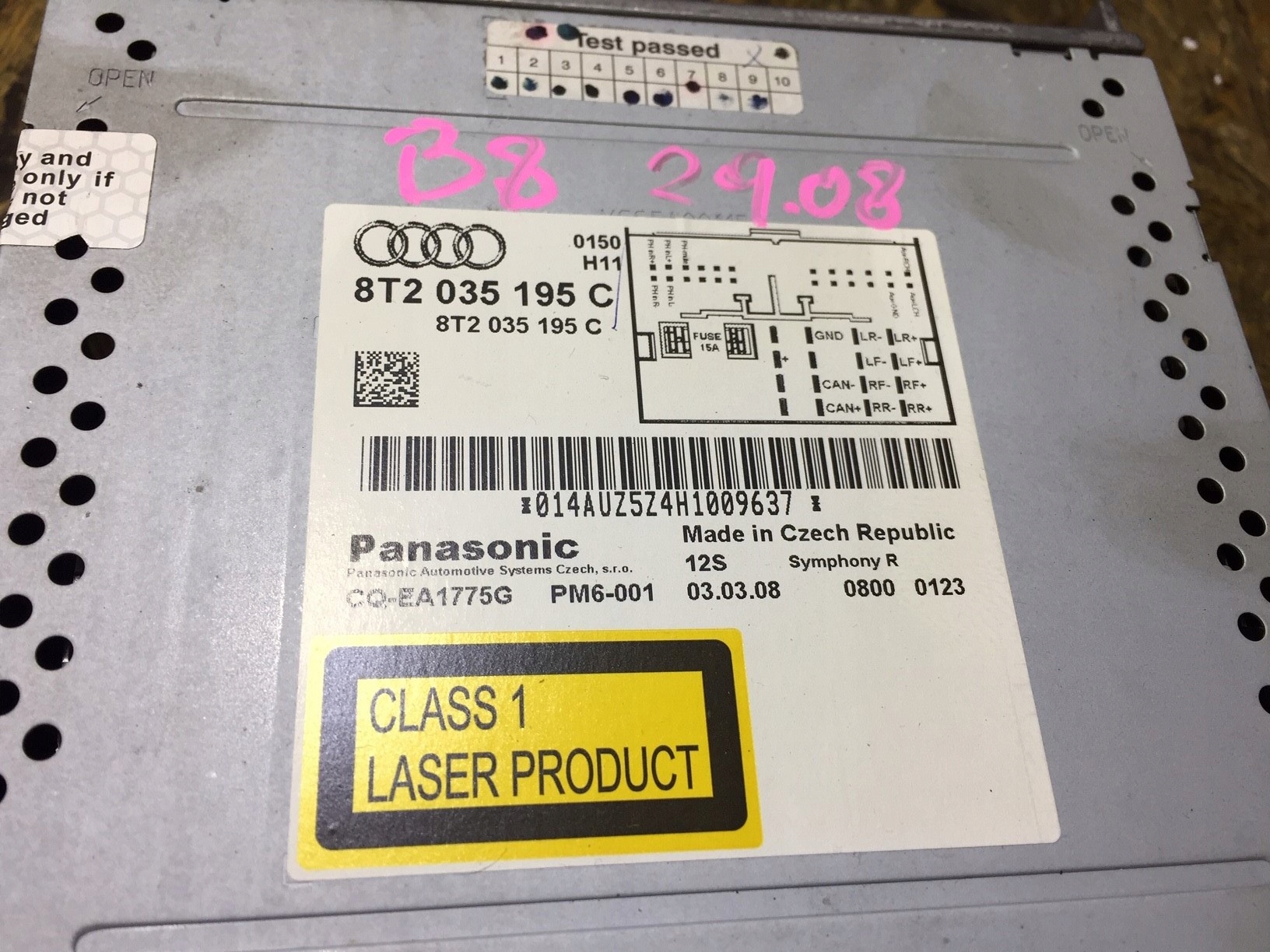 AUDI A4 B8 A5 8T RADIO SYMPHONY 8T2035195C
