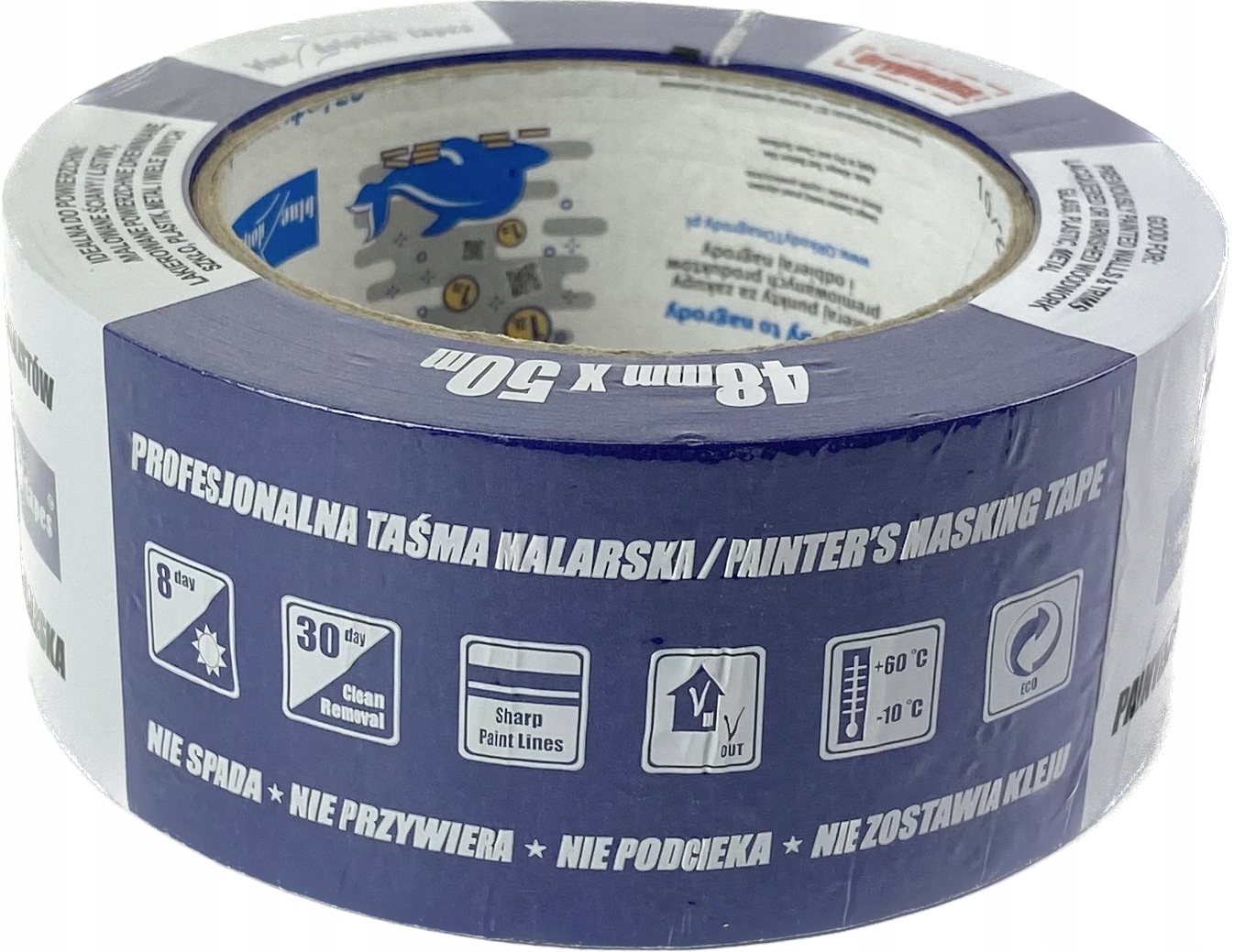 

Taśma malarska papierowa niebieska 48mmx50m Blue D