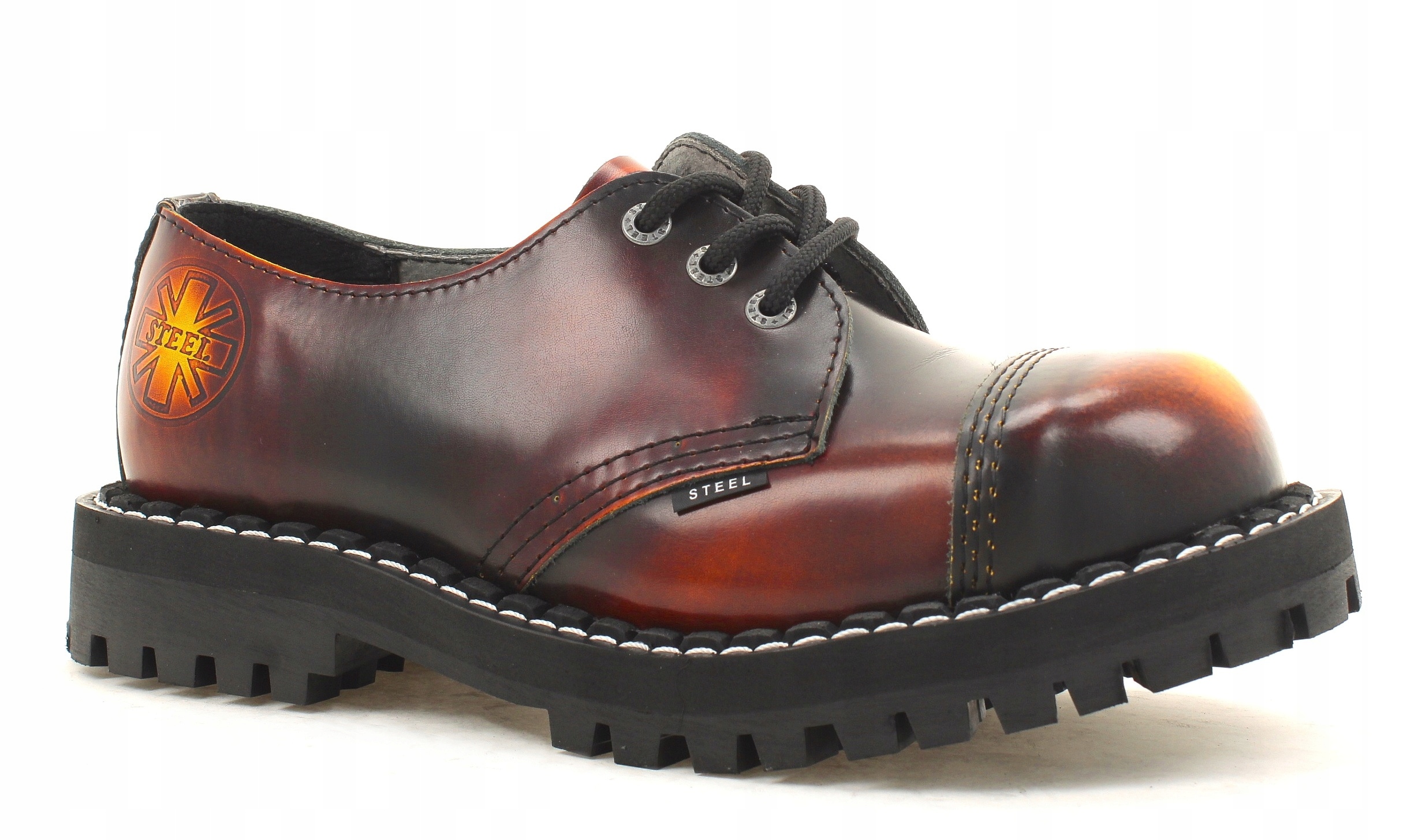 GLANY STEEL ŻÓŁ./CZERW./CZAR. 3-DZIURY 101/O/Y/R/B 36