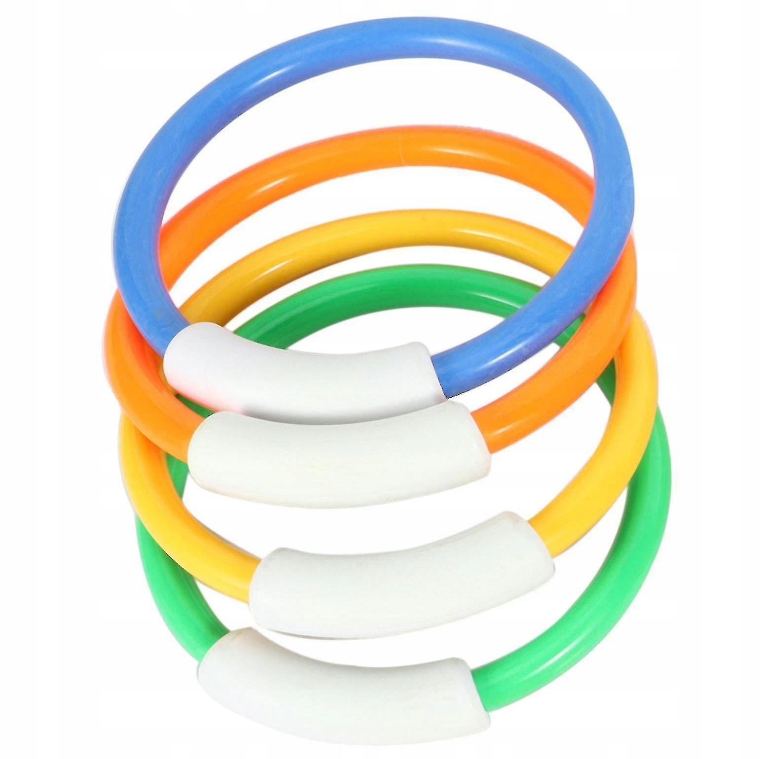 OBRĘCZE DO WODY BASENU KÓŁKA ZABAWKI DO NURKOWANIA 4SZT