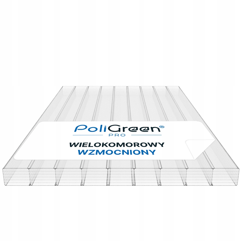 Polykarbonát vícekomorový PoliGreen Pro 2000x2100 bezbarvý 16 mm 7H