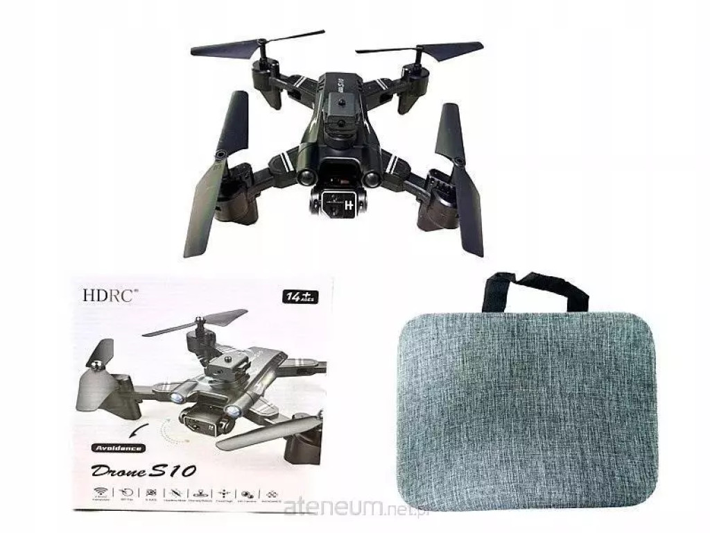 Dron z kamerą i z torbą Adar