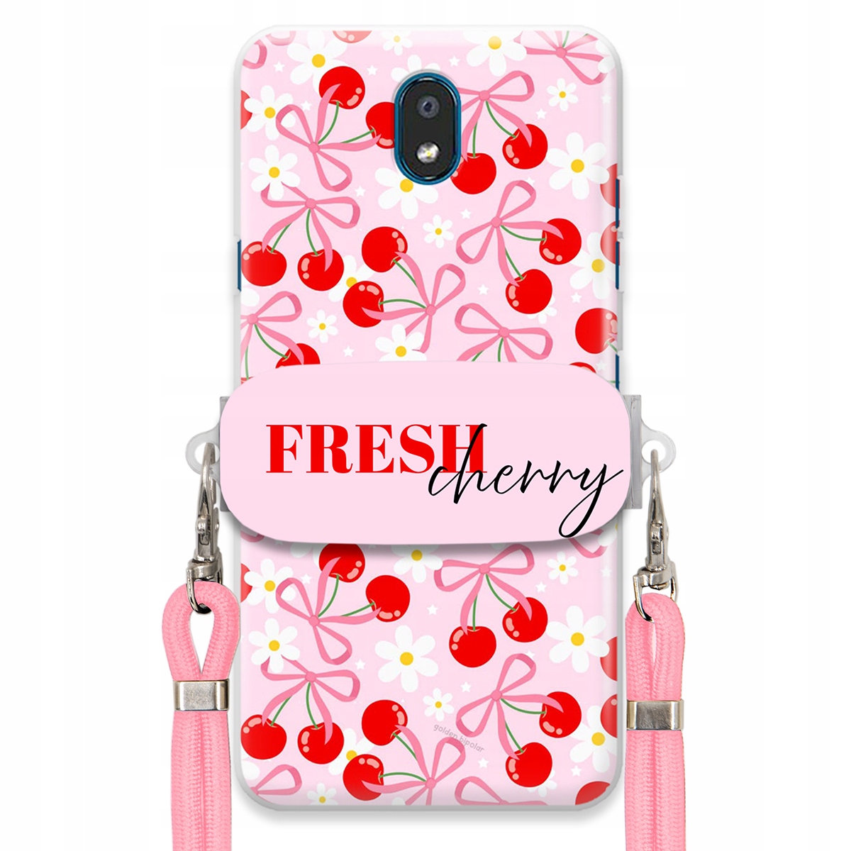 Puzdro pre Lg K30 2019 Case Držiak šnúrok Ružový Fresh Cherry Čerešňové mašle