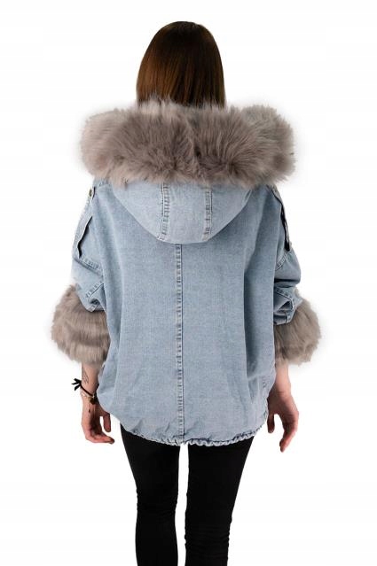 

Kurtka Jeansowa Z Futerkiem Katana Futerko Miś S