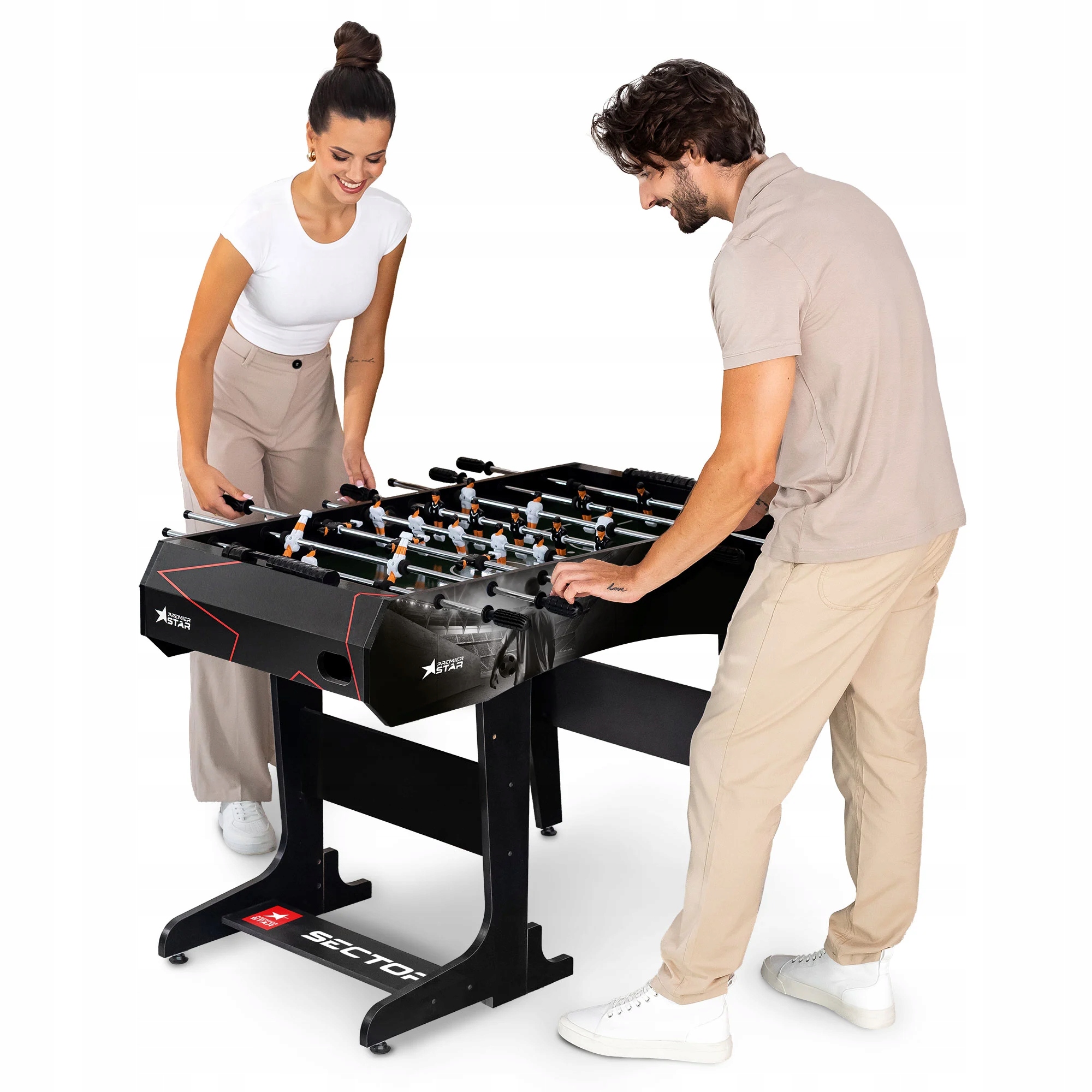 Stolní skládací fotbal Sector černo-bílý