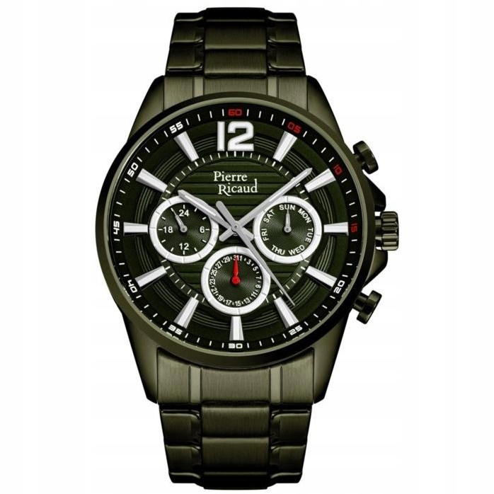 Pánské Hodinky Pierre Ricaud P97040.I150QF Zelený náramek