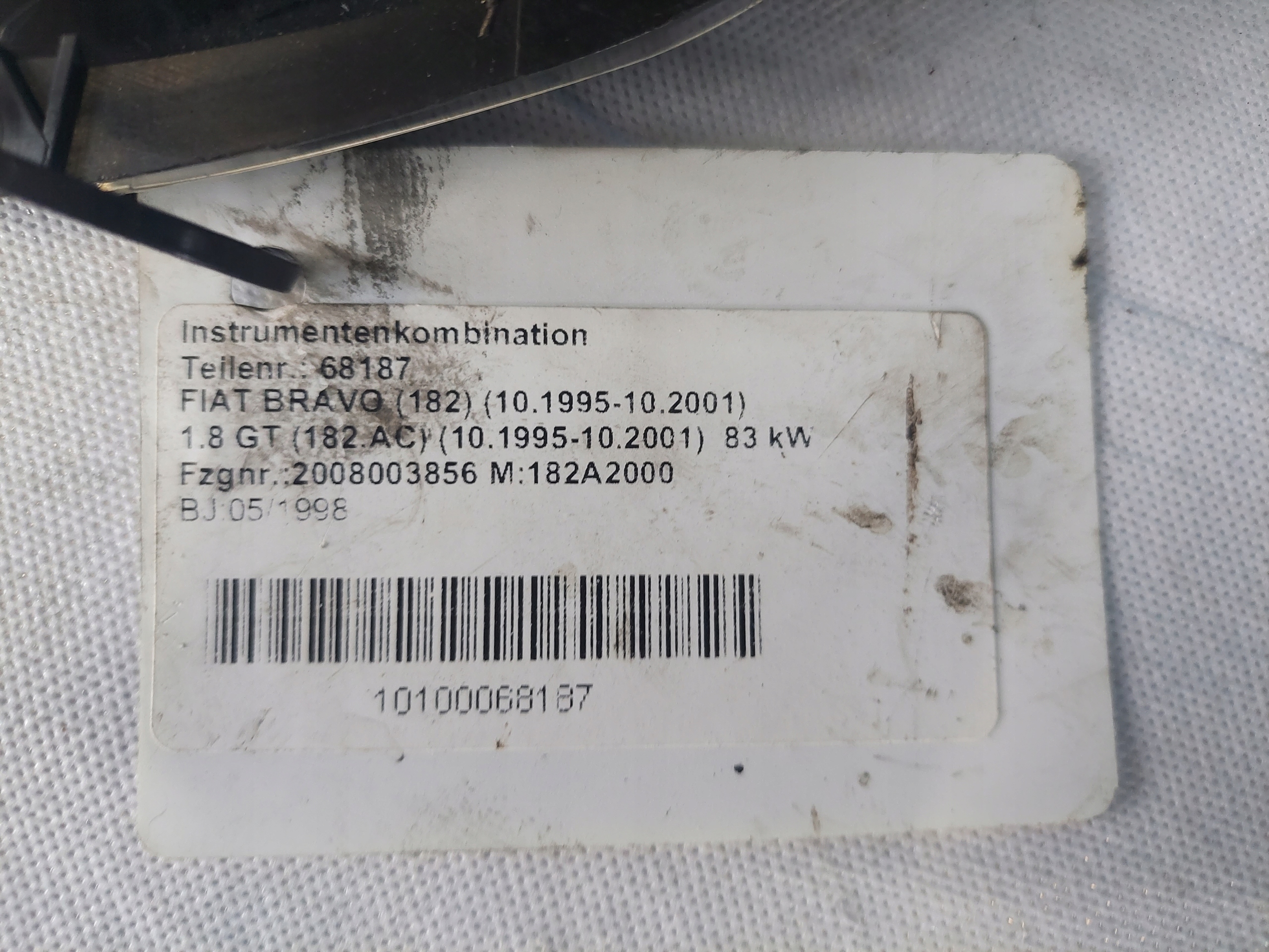 dials clock FIAT BRAVO 1.8 GT 4647925B